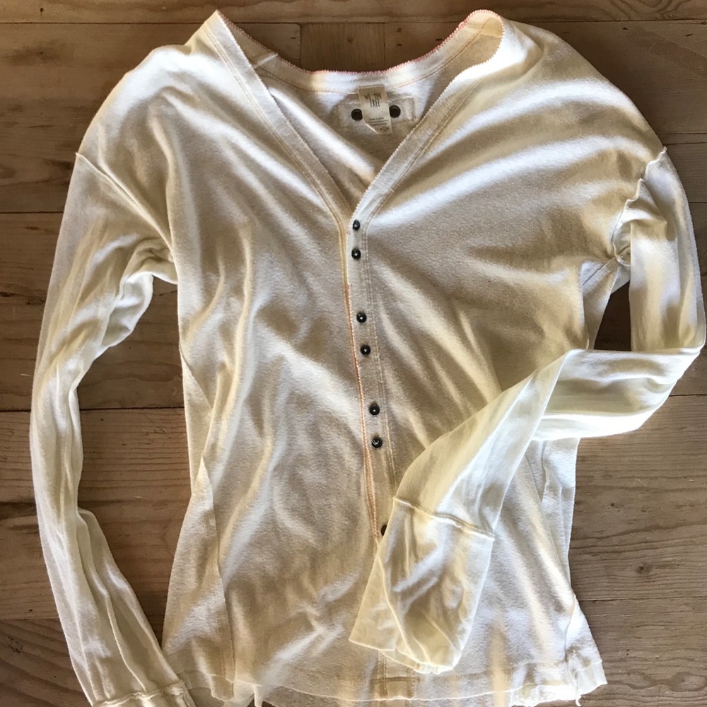 Free people Cream Blouse